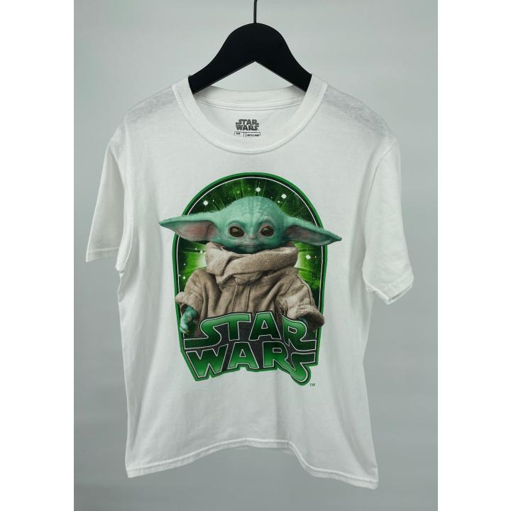 T-shirt Wit Baby Yoda Maat 128