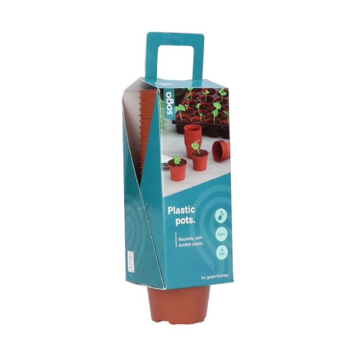 SOGO Plastic potje terra kleur 6cm 30st