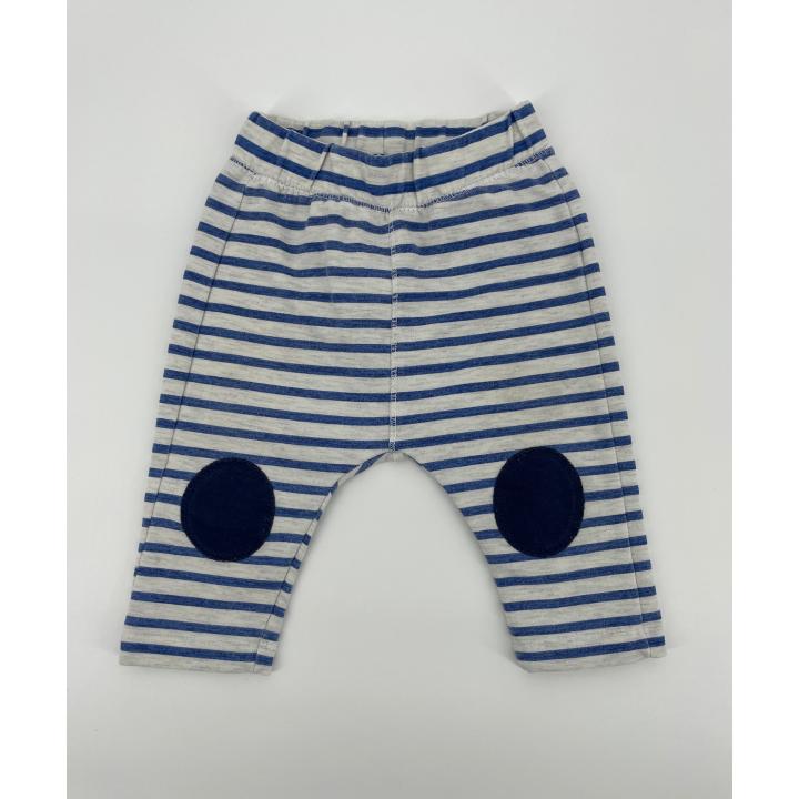 Baby Boy Broekje Blauw Beige Gestreept Maat 74