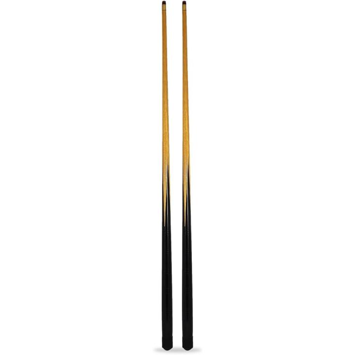 2 x 36 inch pool/snooker cues + 7 tips; ideaal 1e cue voor kind of voor strakke plekken rond thuis tafels