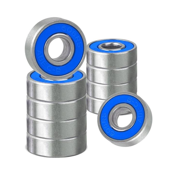 20 STUKS Skateboardlagers kleurenminiatuur, Dubbel afgeschermde lagers ABEC-9 608 2RS Skateboard Lager voor Lange Skateboards Vierwielige Skates Wielen Vervangende Lager - Blauw