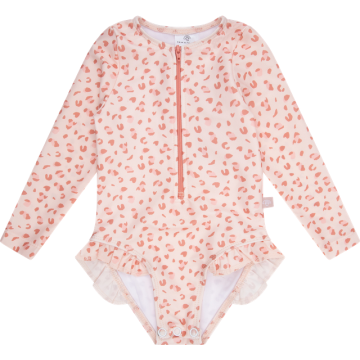 Swim Essentials UV Badpak met lange mouwen Old Pink Panterprint - 62/68