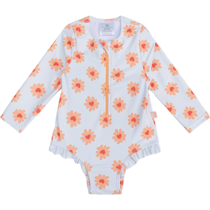 Swim Essentials UV Badpak met lange mouwen Flower Hearts - 134/140