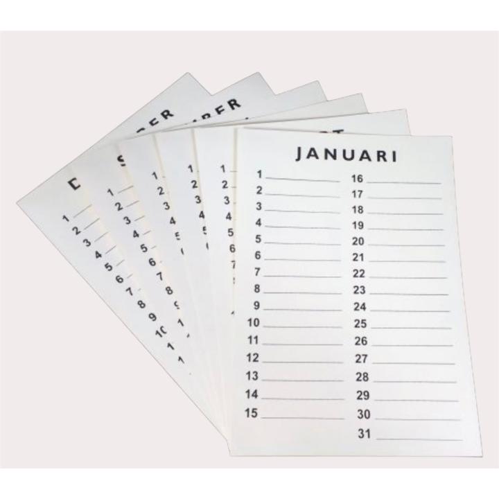 Inlegset voor Woodart Kalender  Wit - Kalender 28 cm