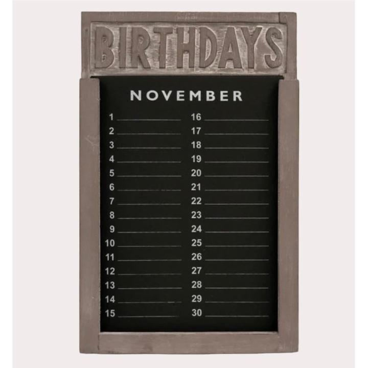 Woodart Houten Verjaardagskalender Taupe