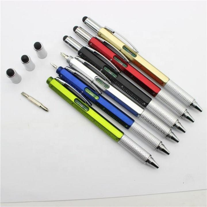 Altijd handig bij de hand: 6-in-1 multifunctionele pen tool - Blauw