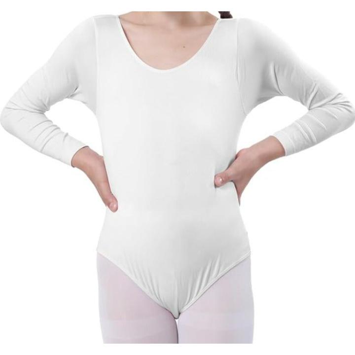 Balletshirt voor meisjes: Dans met elegantie en comfort! - Wit - 6-8 jaar