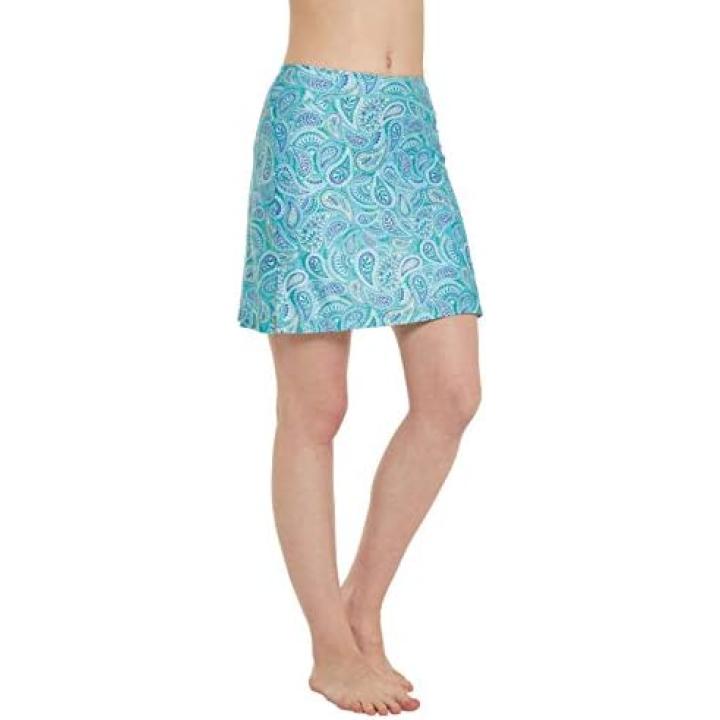 Dames Bescheiden Golf Skort Sport Tennis Rokken met Korte Broek Werk Running Atletische Reizen Casual Skorts - XXL - Groen Paisley