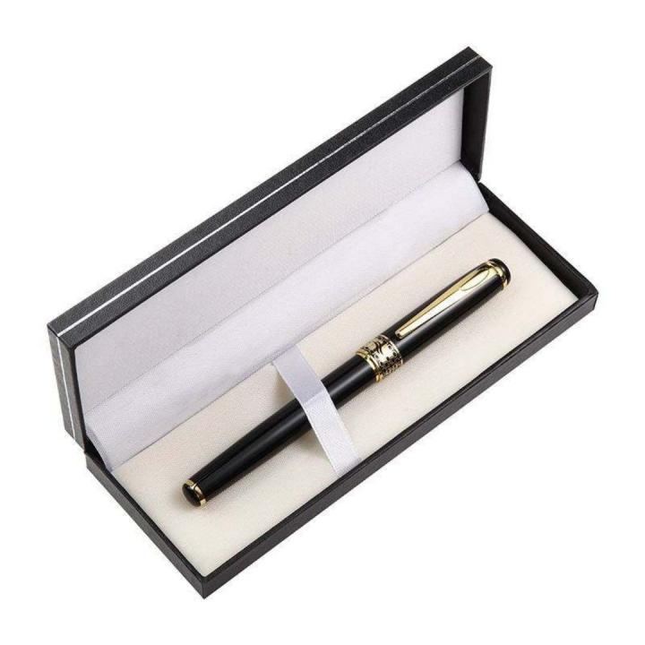 Ervaar de tijdloze elegantie - Metalen pen cadeau voor stijlvol schrijfplezier - Zwart met goud