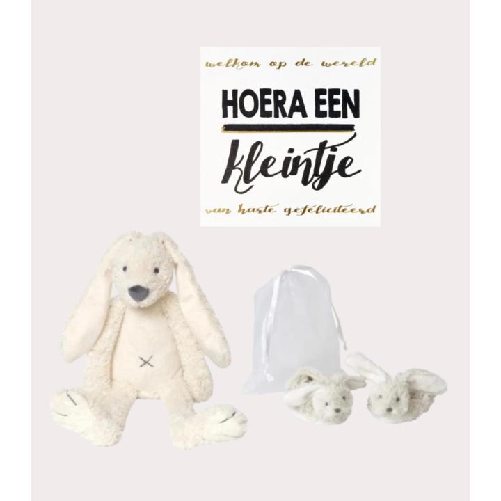 Happy Horse Cadeauset Wit Slofjes + Knuffel