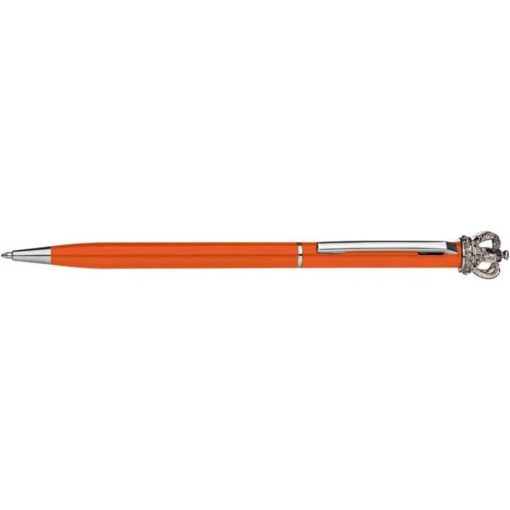 Ontdek de pracht en functionaliteit van onze metallic Swarovski pen - Oranje