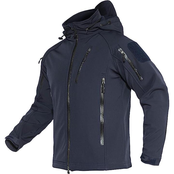 Blijf warm en droog in elke weersomstandigheid met de waterafstotende softshell jas - Marineblauw - 3XL