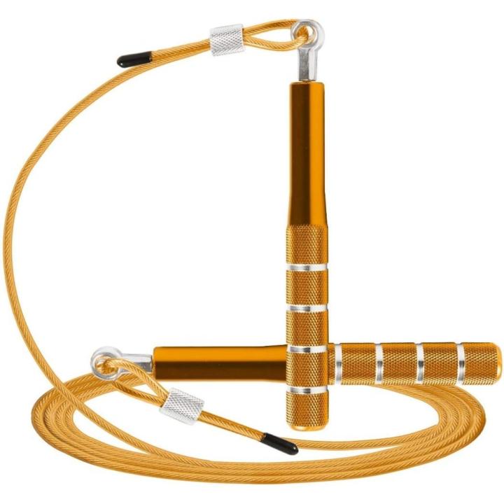 Springtouw, Wastou Speed Jumping Rope voor training fitnessoefening, verstelbare volwassenen workout springtouw voor mannen, vrouwen, kinderen, meisjes - Goud