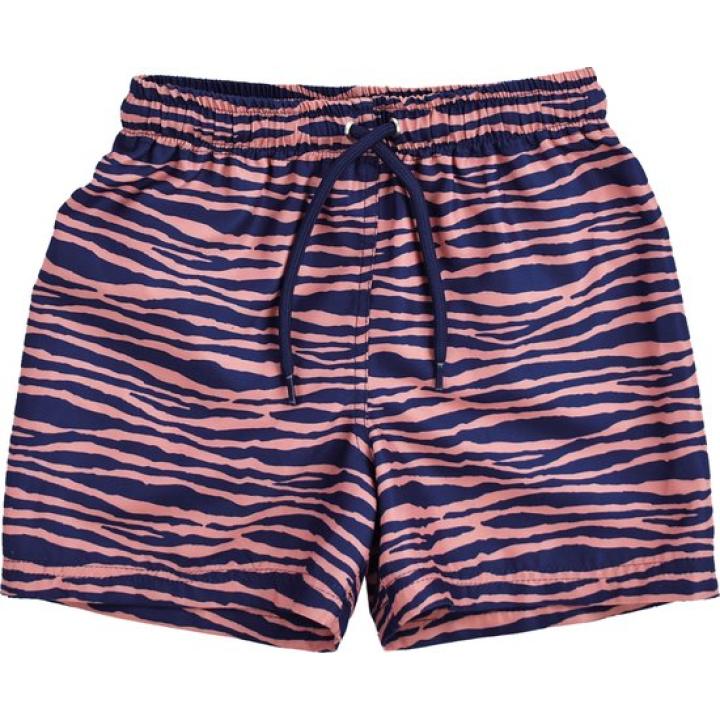 Swim Essentials UV Zwembroek Jongens - UV Zwemkleding Jongens - Kort - Blauw/Oranje Zebra - 62/68