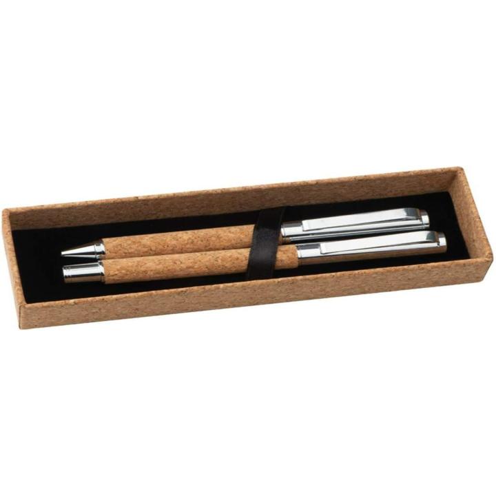 Upgrade uw bedrijfsgeschenken met deze elegante milieuvriendelijke kurkbalpen schrijfset!