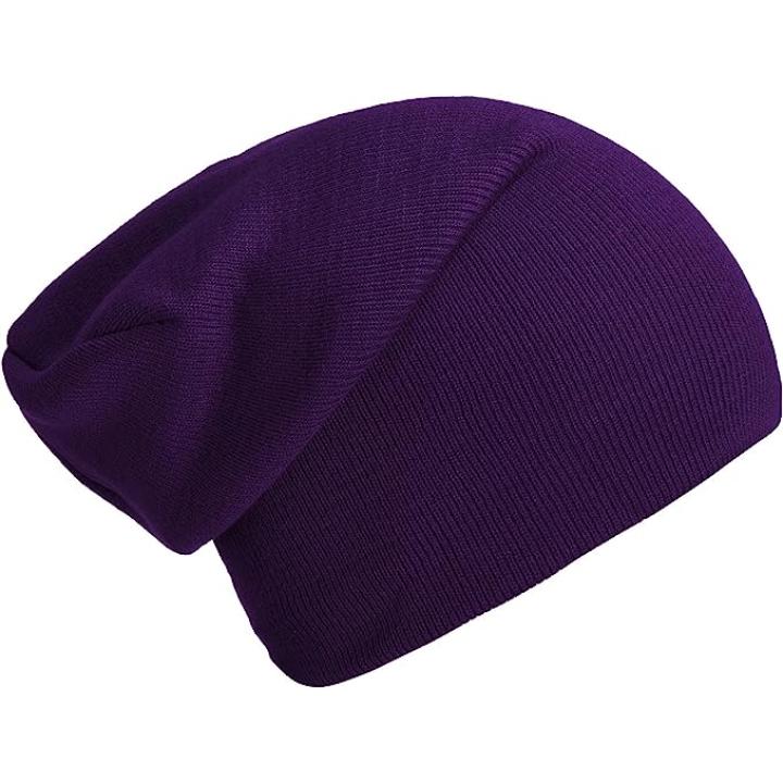 Slouch beanies: de perfecte wintermuts voor dames en heren - Donkerlila