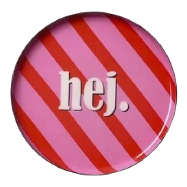 Love plate "Hej."