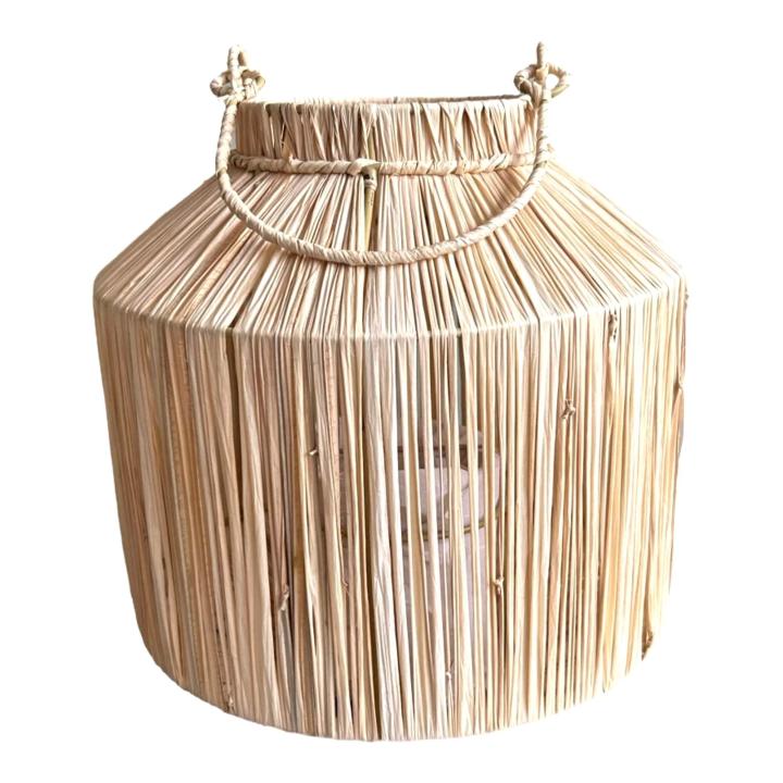 Lantaarn raffia naturel