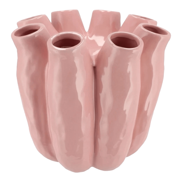 Tube vaas roze in 3 maten - medium
