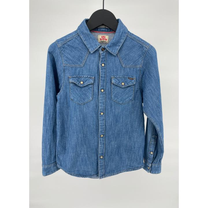 Overhemd Blauw Denim Maat 128