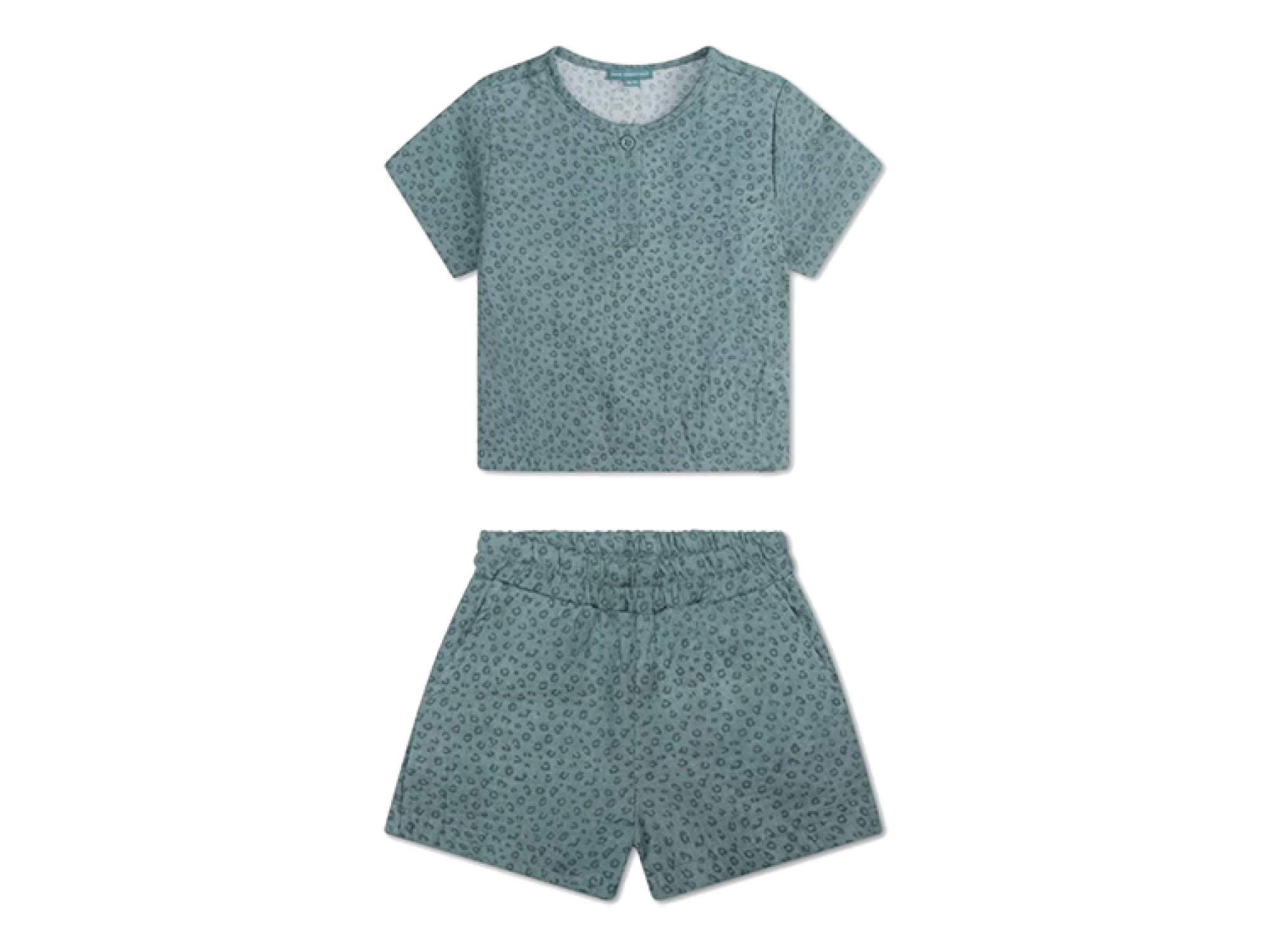 Swim Essentials kinder strand jumpsuit 2 delig panter groen maat